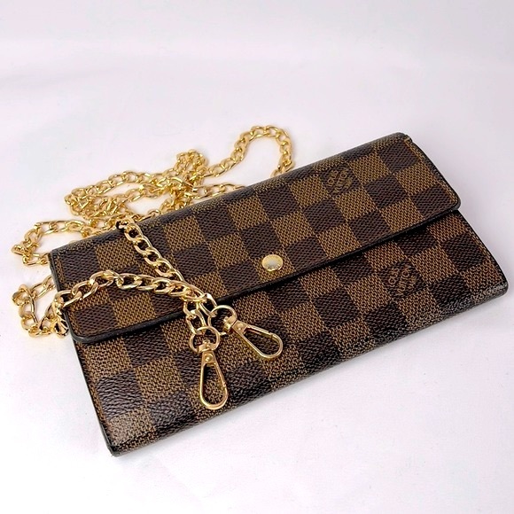 Auth Louis Vuitton Damier Ebene Sarah Long Wallet - Picture 3 of 16